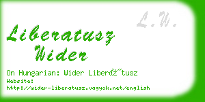 liberatusz wider business card